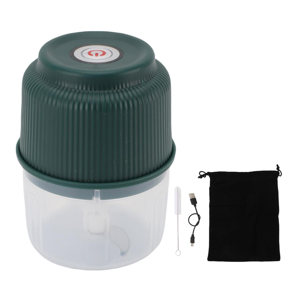 Elektrischer Knoblauchhacker 260ml 2 Klingen Tragbarer Gemüsehacker Knoblauchmühle Kleine Küchenmaschine