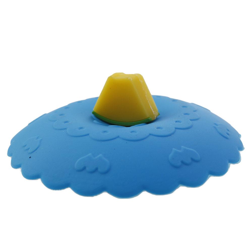 For Better Life 1PC Silicone Water Cup Lid Anti-dust Seals Glass Cap Cover Cute Flowers Adorn Easy To Clean Odorless Handle