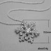 Christmas Items, Exquisite Zircon Snowflake Pendant Necklace For Women, New Year'S Gifts For Friends