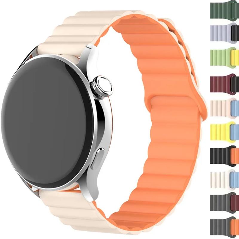 Magnetic Loop Strap For Samsung Galaxy Watch 6 5 4 40MM 44MM/4 6 Classic 46 43 47mm/5 Pro 45mm Band Silicone 20mm 22mm Watchband