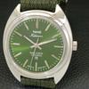 INDIAN VINTAGE HMT KOHINOOR HAND-WINDING MENS GREEN COLOR DIAL WATCH A441049-4 HT-a441049