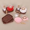 Miniature English Afternoon Coffee Cup Accessories Pretend Play Dollhouses Furniture 3 Set