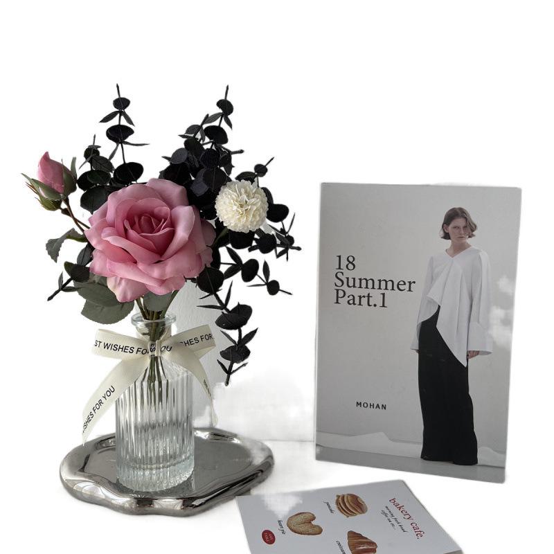 French Romantic Rose Artificial Floral Decoration for Table or Living Room