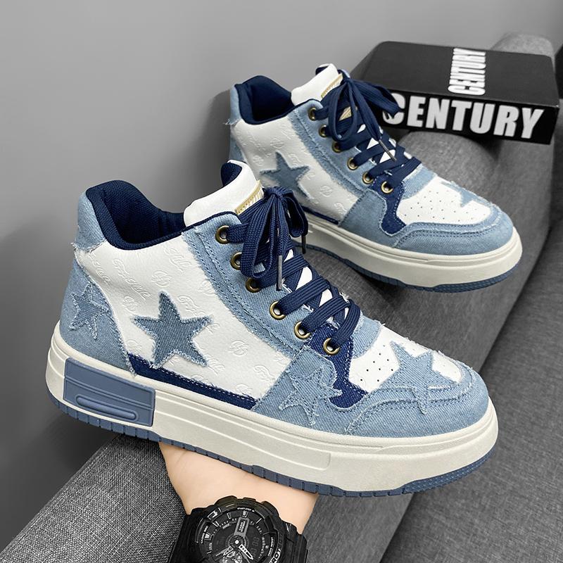 Модная крутая корейская модная спортивная обувь с высоким берцем — фото 4