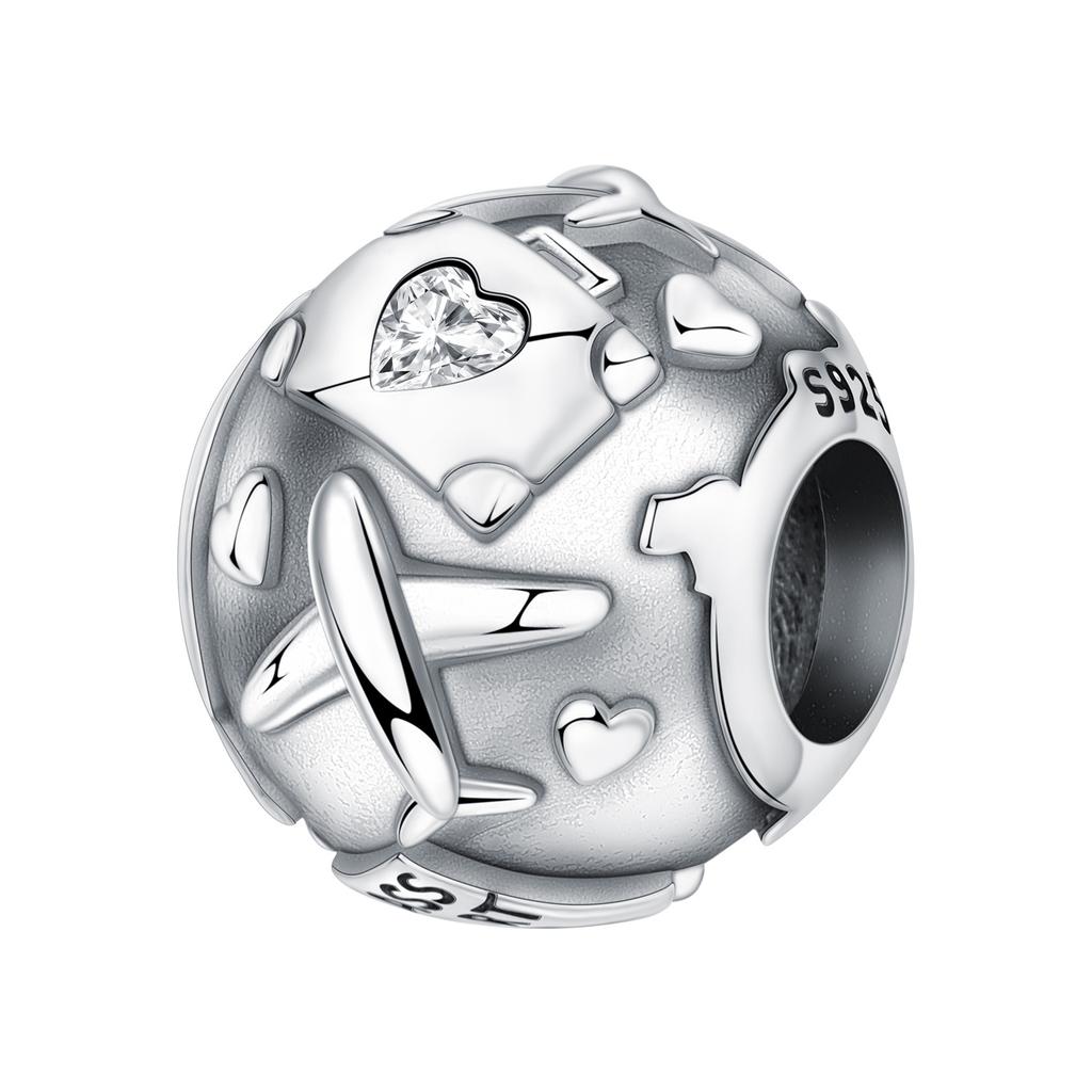 NEW 925 Silver Charm Beads Fit Original Bangle DIY Star Moon Sun Cross Heart Designs Perfect Party Gift