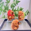Luxurious Long Plush Capybara Keychain Unique Animal Pendant For Bags Keyrings And