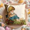 Art Sarah Kay Swing Girl Cushion Cover Short Plush Double-Sided Printing Home Machine Washable In Warm Winter Pillow Case