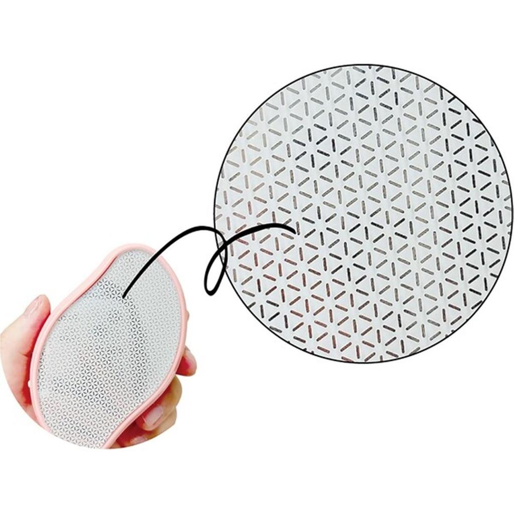 Honyaradoh Glass Heel Smoother Matte White Foot File and Callus Remover for Daily Foot Care 105x65mm