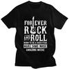 Custom Forever Rock And Roll T Shirt for Men 100 Cotton Tshirt Tees Heavy Metal Guitar Music Lover Tshirt Slim Fit Clothing