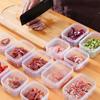 Contenitore per Alimenti Congelati Frutta Scatola Portaoggetti Portatile Scomparto Organizzatori Frigorifero Congelatore Sottovuoto Carne Cipolla Zenzero Trasparente