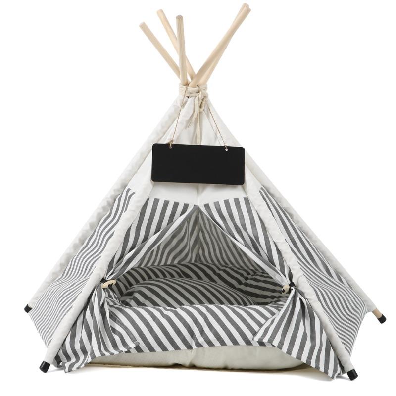 Cozy Detachable Pet Tent House Winter Warm Cat Dog Bed Washable Cushion Mat for Kittens Puppies Indoor Outdoor Shelter