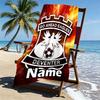 Personalisierbares Strandtuch mit Aufdruck der Go Ahead Eagles und individuellem Namen, für Reise, Camping, Strandparty, Heimdekoration, Geburtstagsgeschenk für Familie & Freunde