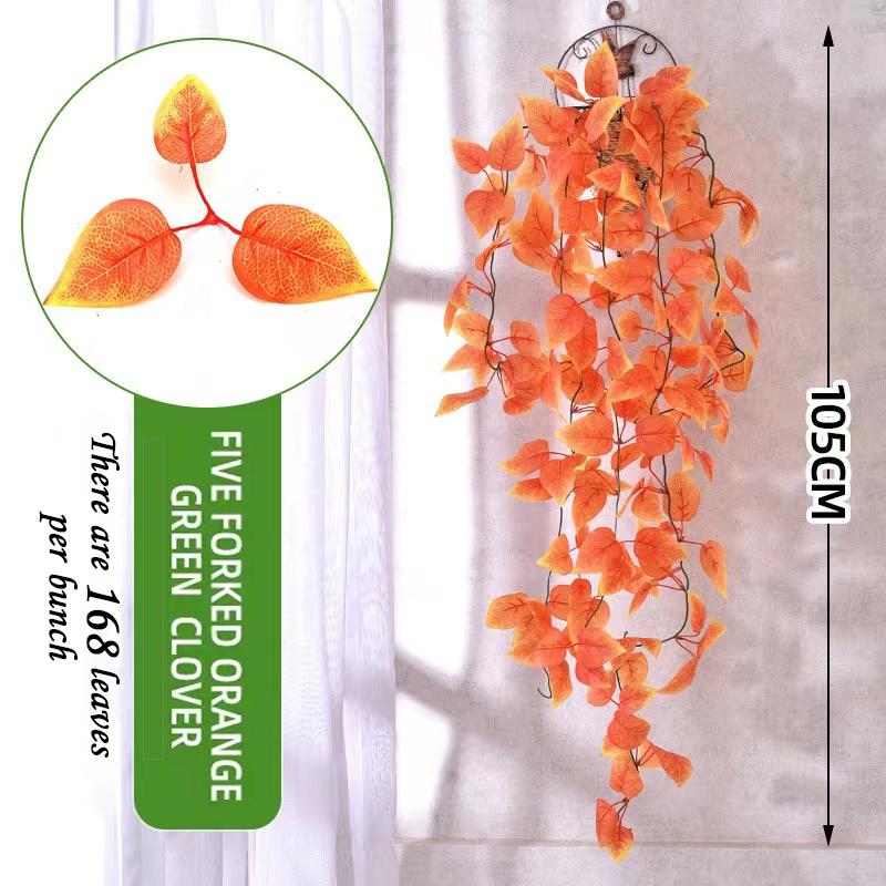 Artificial Plants Vines Wall Hanging Simulation Creeper Wall Hanging Indoor Green Plant Wall Decoration Fake Flower Rattan Plant
