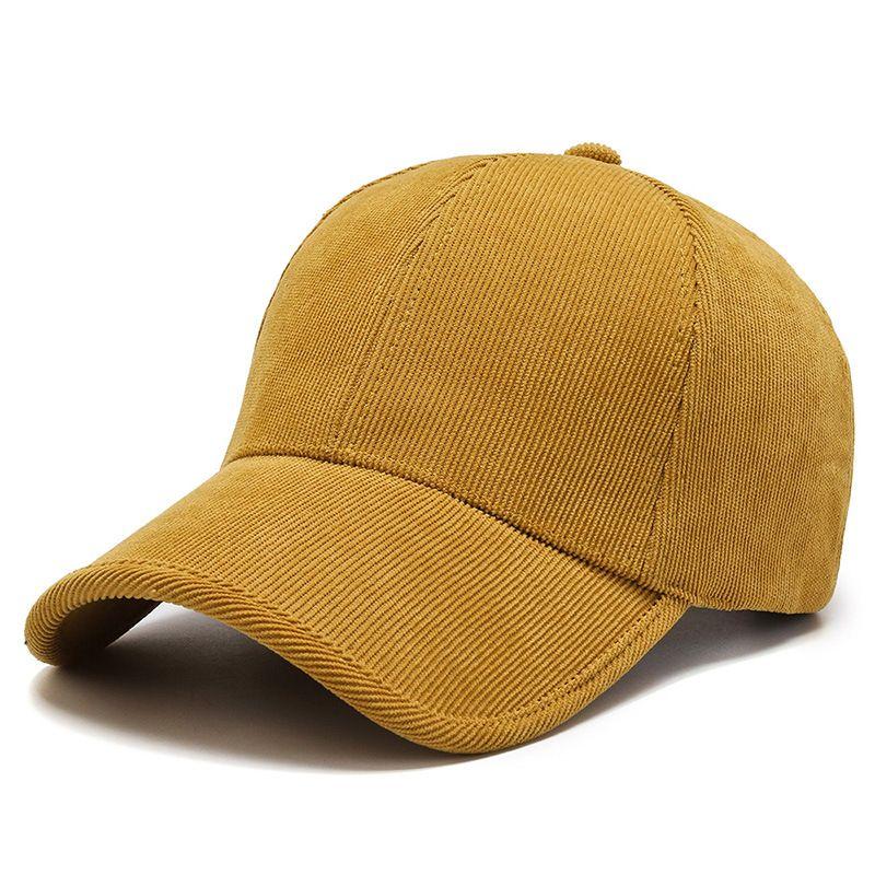 

Stylish Army Green Yellow Winter Warm Corduroy Baseball Cap Yellow Baseball Cap 56-60cm