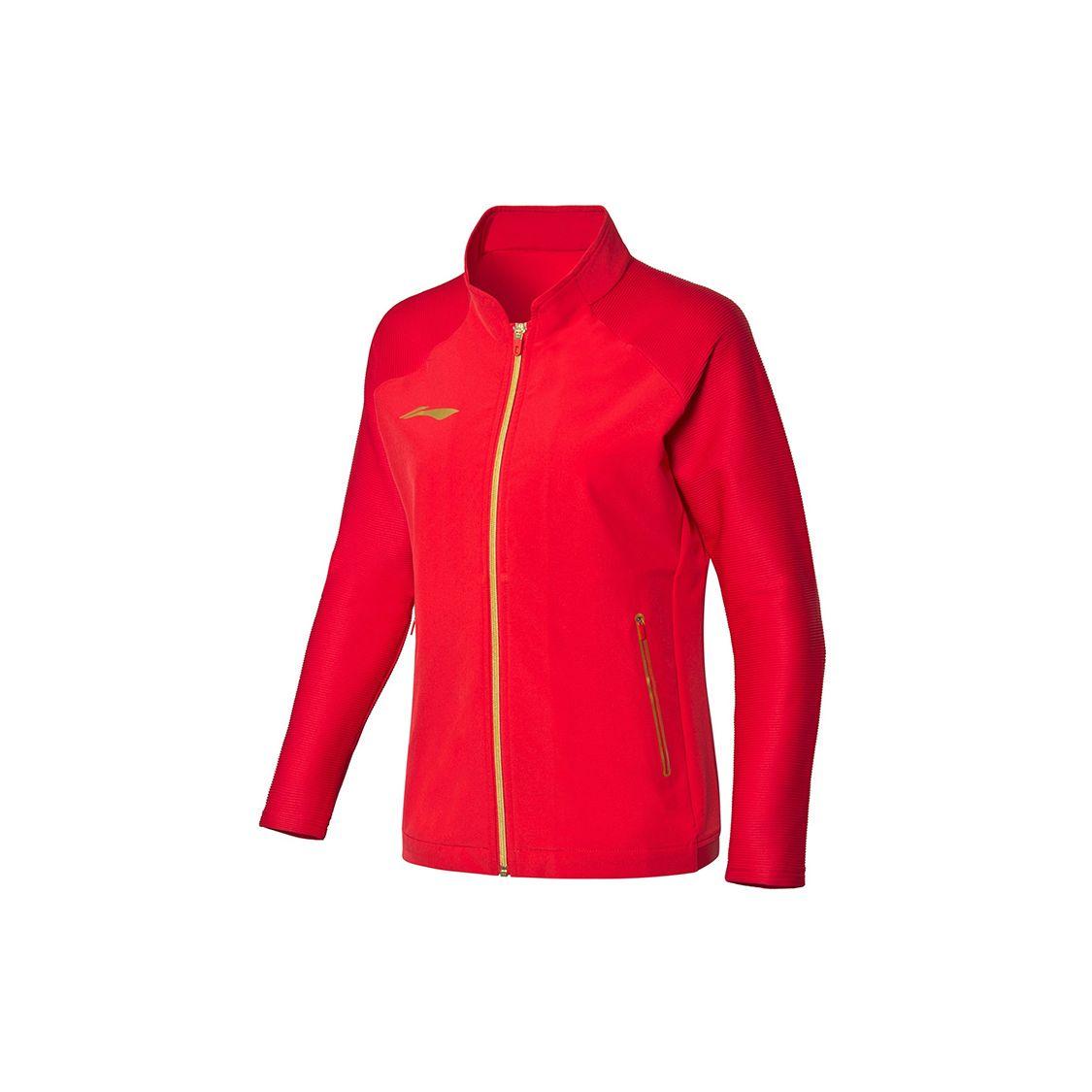 

Серия настольного тенниса Li Ning Спортивная куртка на молнии Женские куртки Красный AYYQ002-2 S
