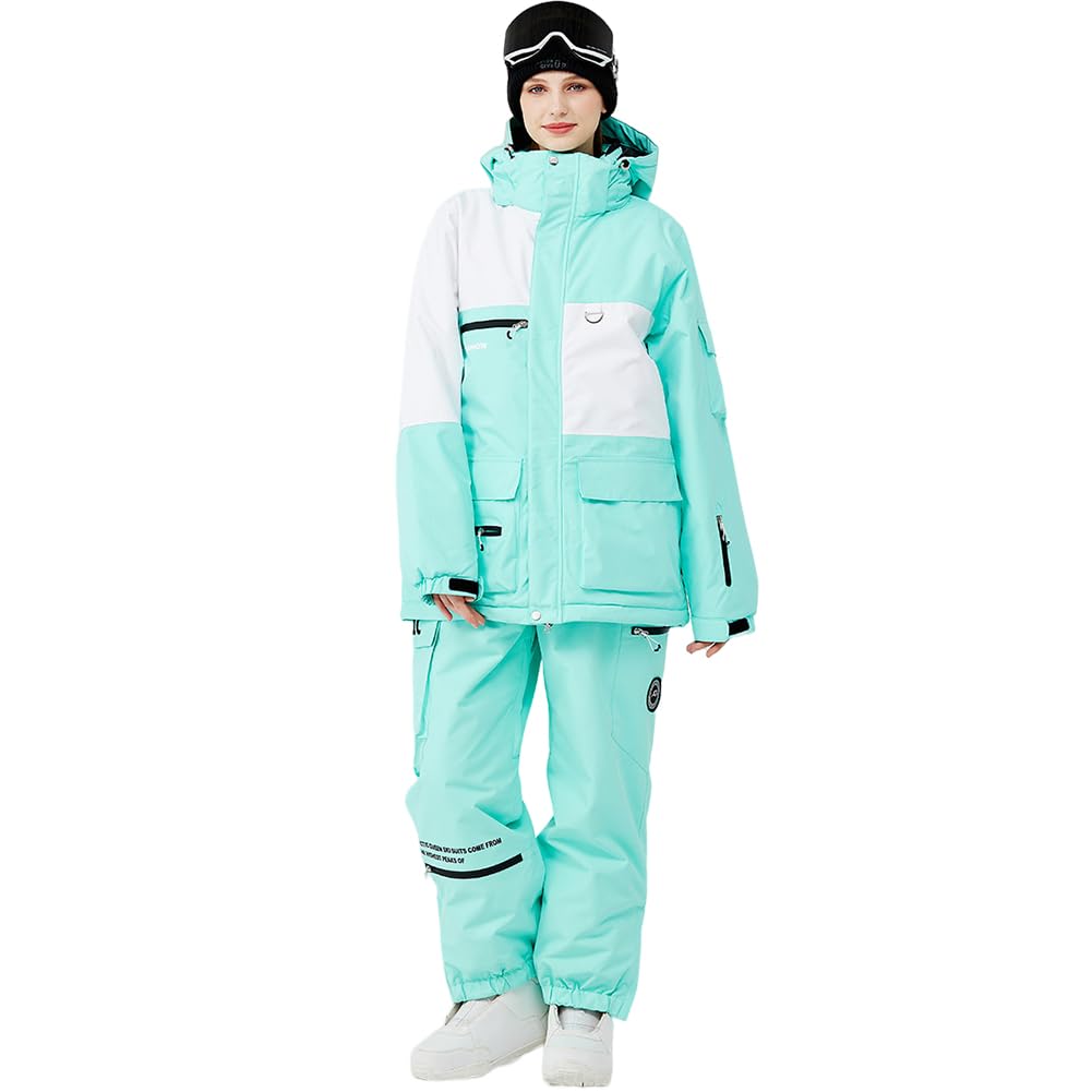 HOTIAN Snowboard and Ski Wear Set Sizes 7 Water Resistant Perfect for Snowboarding and Snow Set and tz389k995 Men's (5 S-2XL, Colors) - (10,000mm),
