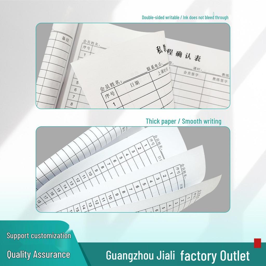Private Lesson Confirmation & Sign-in Record Book for Yoga, Dance, Pilates, and Gym Classes
