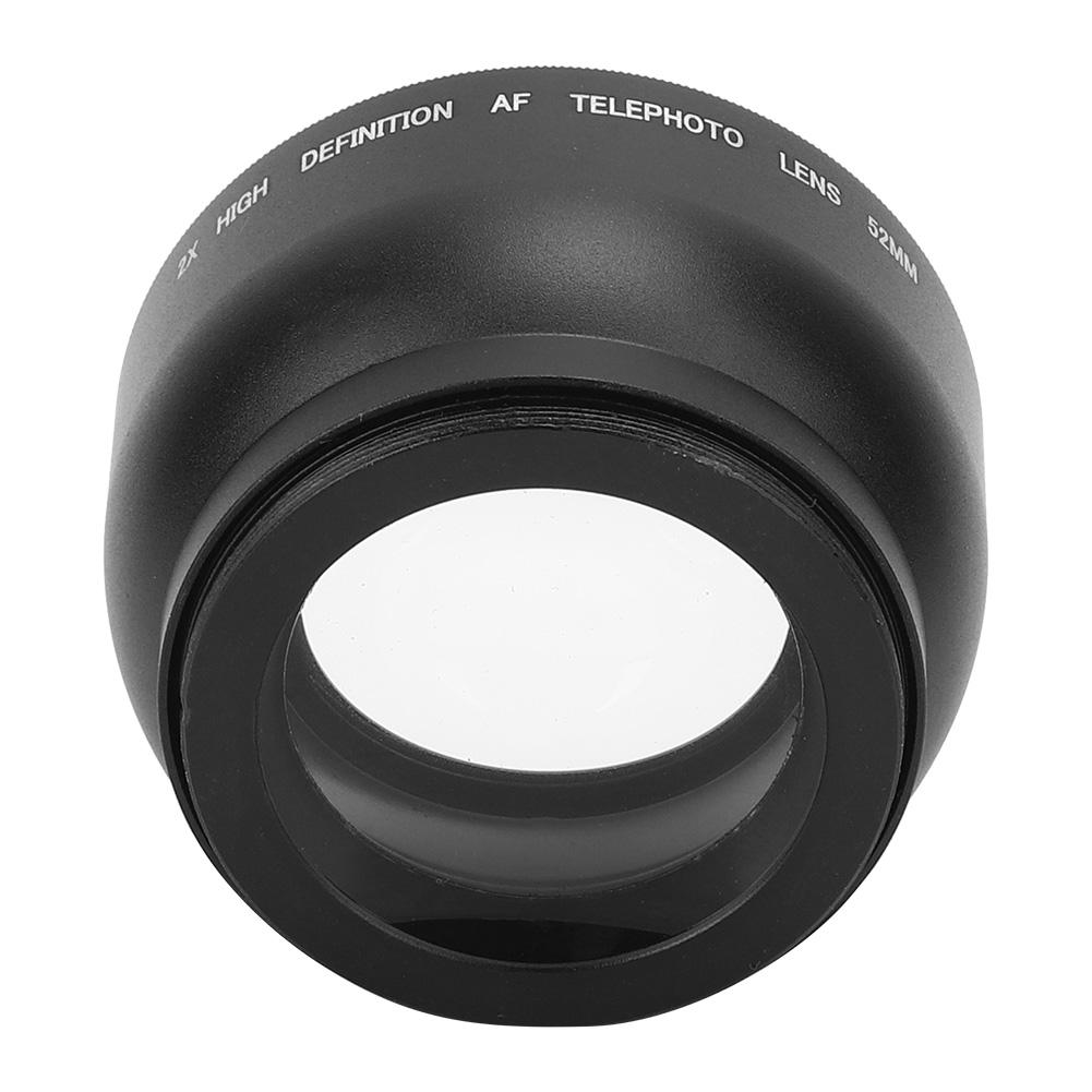 52MM 2X Aluminum Alloy Magnification Additional Lens for All 52MM Diameter Camera Lenses