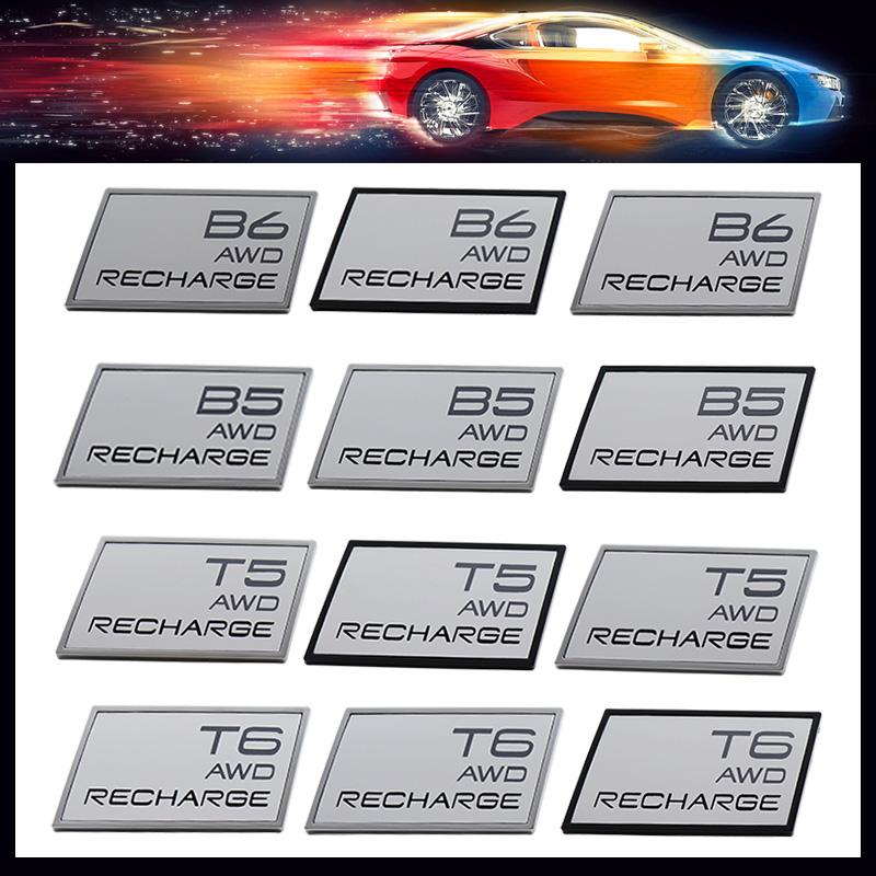 3D Premium B6 B5 T5 T6 T8 AWD RECHARGE für Auto Kotflügel Kofferraum Heckhaube Aufkleber Emblem Plakette