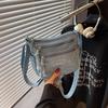 Denim Small Bag Women's Bag Multi-compartment Casual Fashion Simple Change Mobile Phone Bag Messenger Bag Fashion Shoulder Square