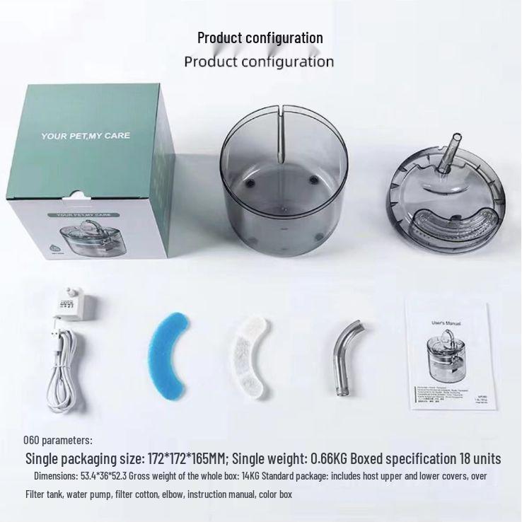 Fontaine à eau intelligente pour chat: Robinet d'eau courante à induction automatique sans fil avec filtre pour animaux de compagnie