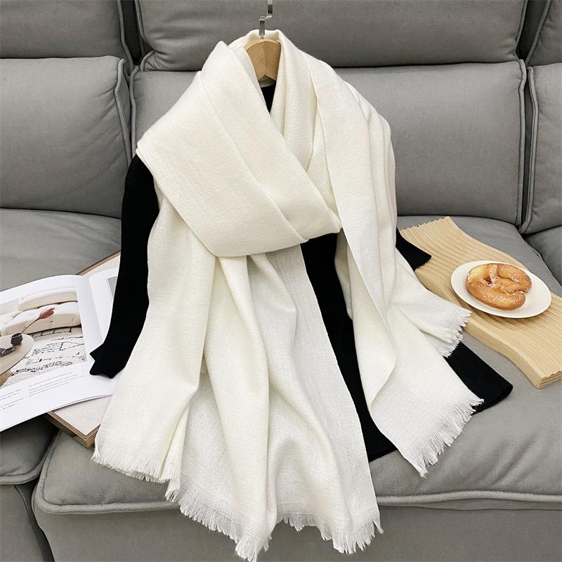 Winter Kaschmirschal Damen Luxus Herbstschal Pashmina Taschentuch Dame Pareo Weich Outdoor Unisex Winddicht Bufanda