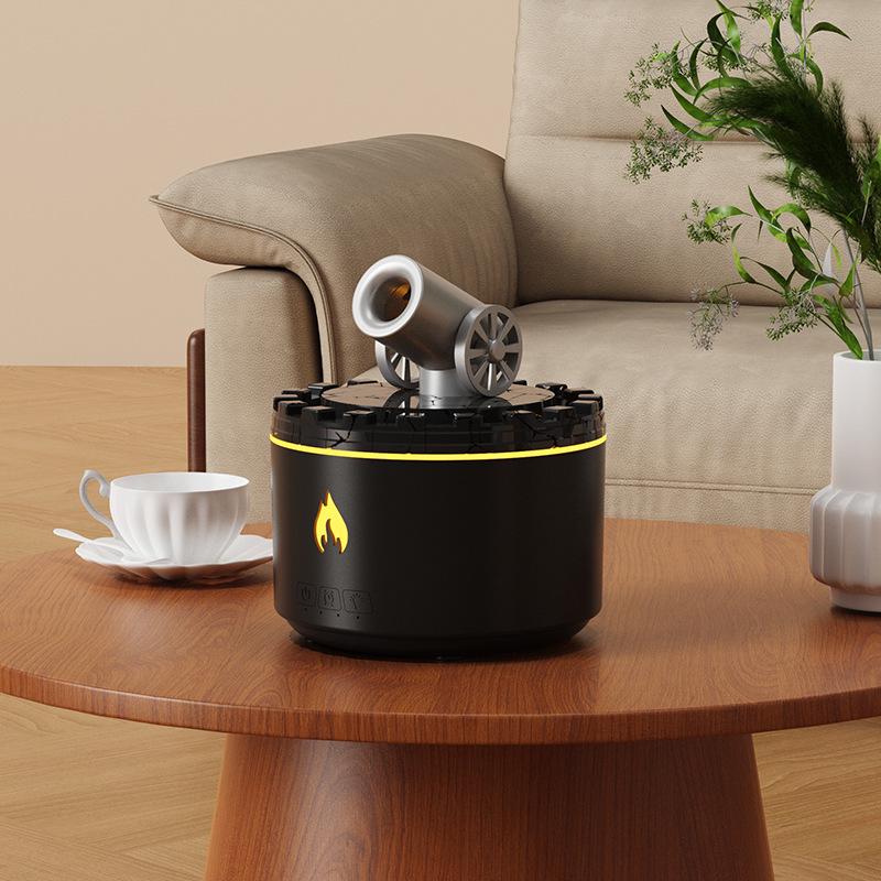 Creative Mini Canon Aroma Diffuser: Desktop Air Atomizing Volcano Humidifier
