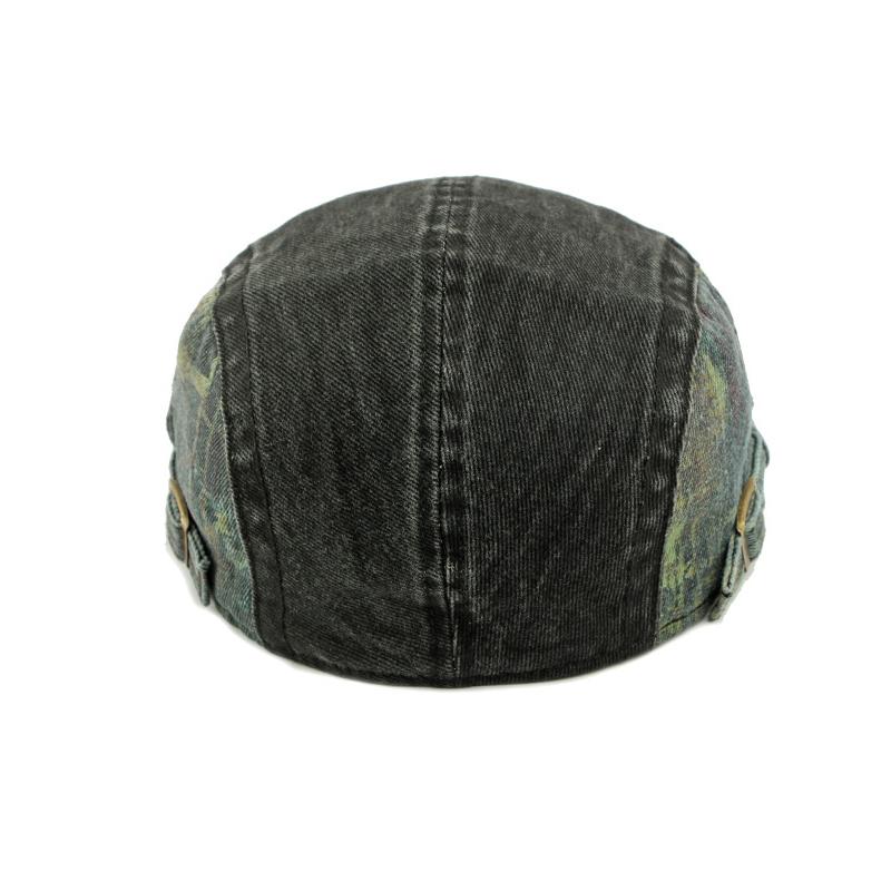 Vintage Beret Men's Denim Peaked Cap British Progressive Cap Paintwoman's Cap