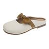 Baotou slippers women's outer wear spring 2025 new French gentle bow one pedal lazy half slippers