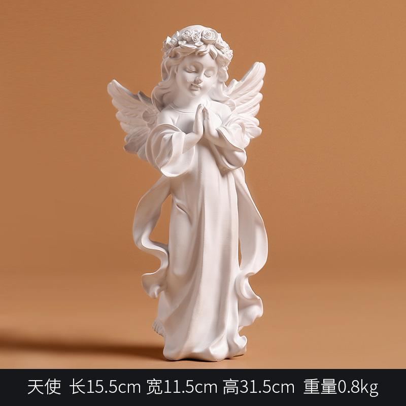 Niedliche Harz Betender Engel Figur Europäischer Stil Fee Gebetsengel Regal Skulptur Desktop Ornament Schnitzhandwerk