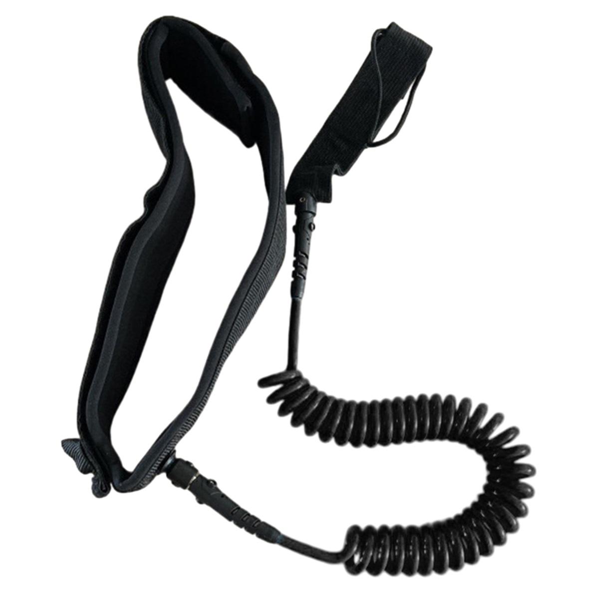 Coiled Leash Maximum Tensile Length Up To 10 Feet Surfboard Waist Rope Adjustable Coiled Surfing Leash For Stand Paddle Boards