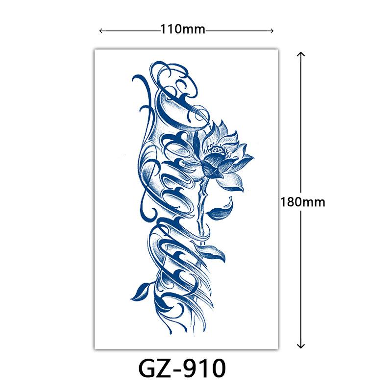 Juice Tattoo Stickers, Herbal Tattoo Stickers, Semi-Permanent English Letter Tattoo Stickers Tattoo