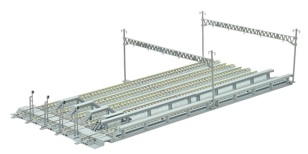TOMYTEC TOMIX N Gauge Train Depot Rail Extension 91017 Railway Model Supplies Silver