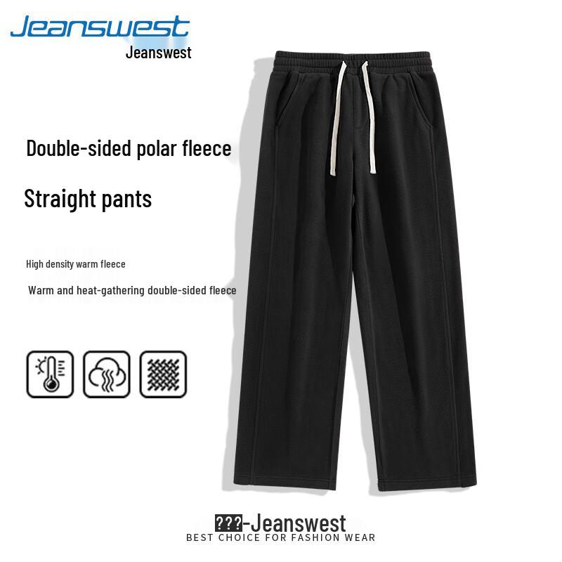 

Jeanswest Men s Double-Sided Fleece Straight-Leg Casual Pants 5XL