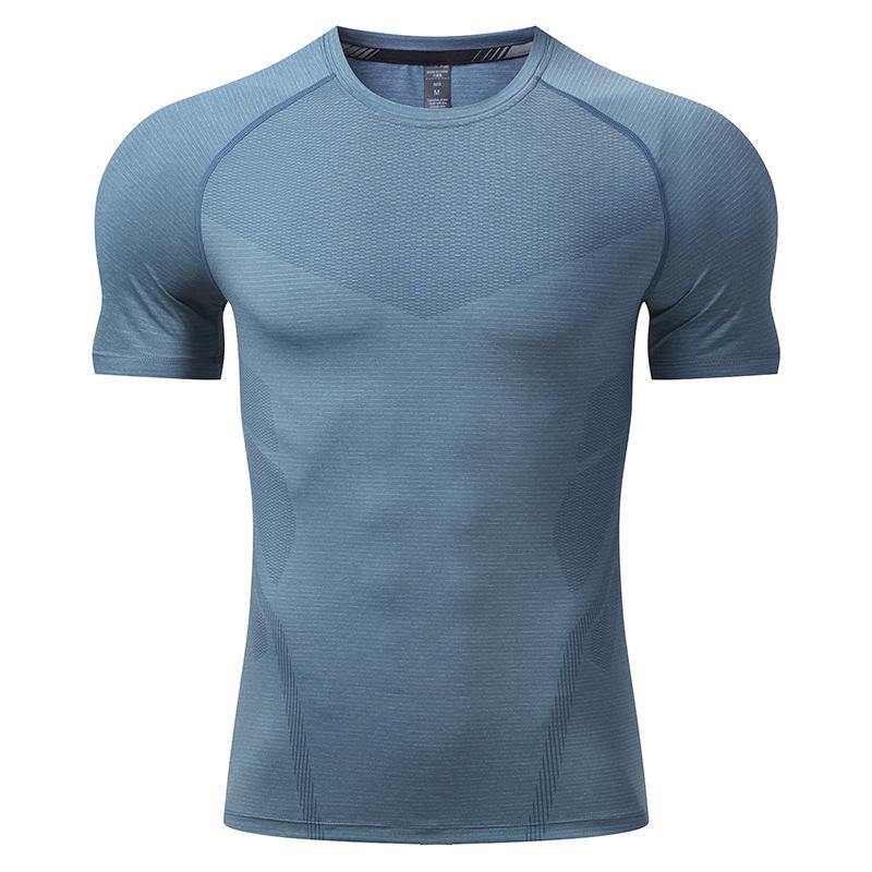 

Мужская быстросохнущая футболка из ледяного шелка стрейч - Дышащая, Свободная, С рукавом до локтя для летних видов спорта и фитнеса 3X Large