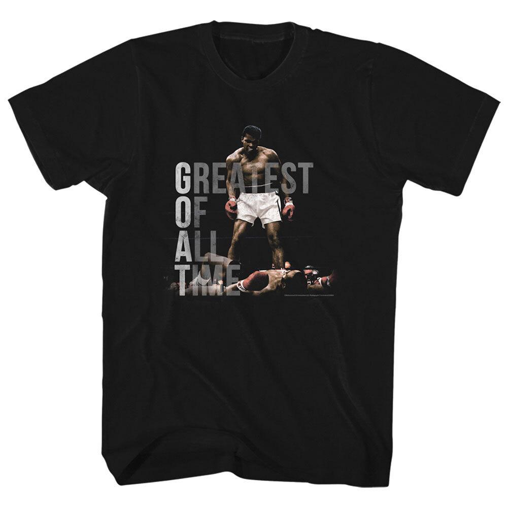 Muhammad Ali Greatest of All Time GOAT Men Black T Shirt S