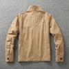 Autumn Men's Cargo Jackets Multi-Pockets Heavyweight Cotton Outdoor Stand Collar Casual Workwear Jackets Man