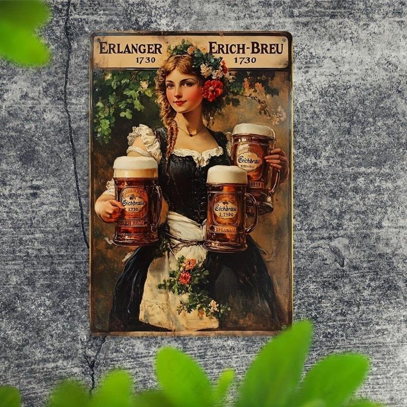 Pin-Up Girl Blechschilder, Garage Werkstatt Metalldekor 20x30cm