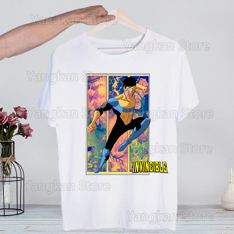 Invincible Mark Men Superheld Hot Sale Print Funny Graphic T Shirts Men/women Summer Harajuku Mens Streetwear Camisa Casual