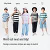 Balabala Boys' Striped Short Sleeve T-Shirt