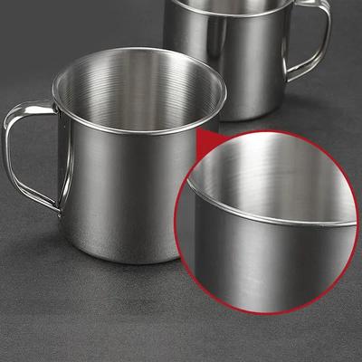 Nerezový hrnek Přenosný hrnek na kávu Kempingový cestovní hrnek Kovový hrnek na kávu Hrnek na pití vody Hrnek na mléčný čaj Termoska Hrnek na vodu