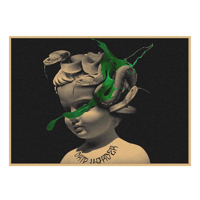 DaBaby Rap Hip Hop Kraft Paper Poster for Cafe or Bar Decor