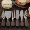 High-End Titanium Alloy Cheese Knife with Colored Wood Handle