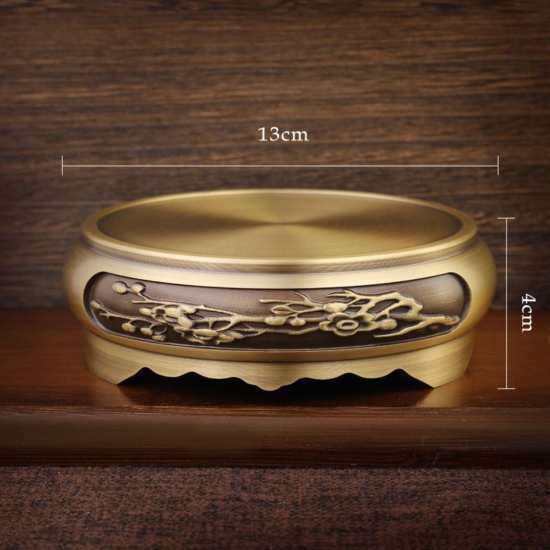 Bronze Chinese Retro Ornament: Brass Incense Burner with Mountain, Kylin, and Lotus Bases, Hundred Blessings Jar Design