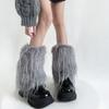 Women's Thick Fuzzy Leg Warmers Soft Plush Boot Covers Toppers for Costume Parties Winter Fashion Accessory Leg Gaiters
