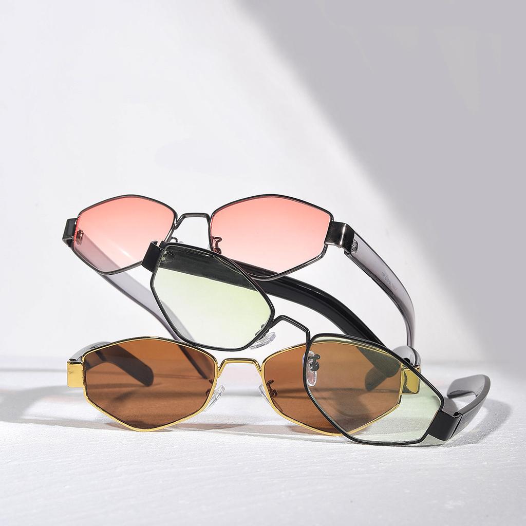 Glasses S3068 Modern Rhombus Polygon Small Frame Multicolor Sunglasses Women'S Cat Eye Ins Wind, Sunglasses Men