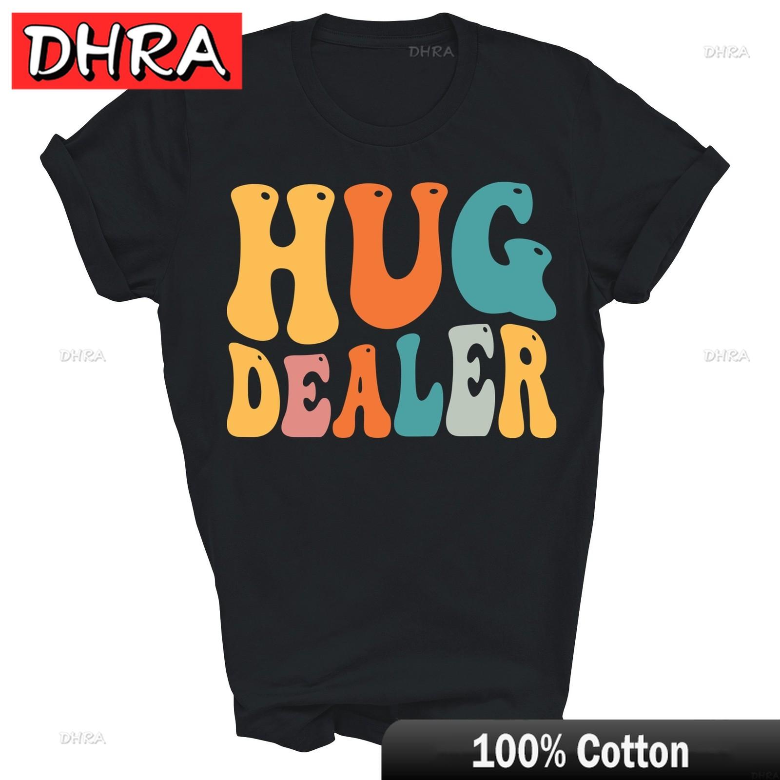 Free Hug Lovers Hug Dealer Unisex Shirt Gift in Streetwear Style for Male Shirt T Shirts Printed Tee Funny Stylish Breathable 4XL