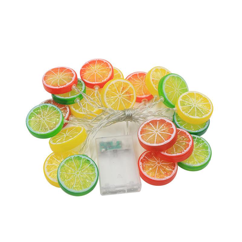 LED Lemon Slice Fresh Style String Lights for Festivals and Street Stalls