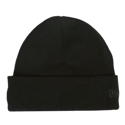New Era Knit Cap for Men and Recycled Solid Beanie Hat with One Size Fits All Women, Polyester, Color, Logo, Black, [Used]
