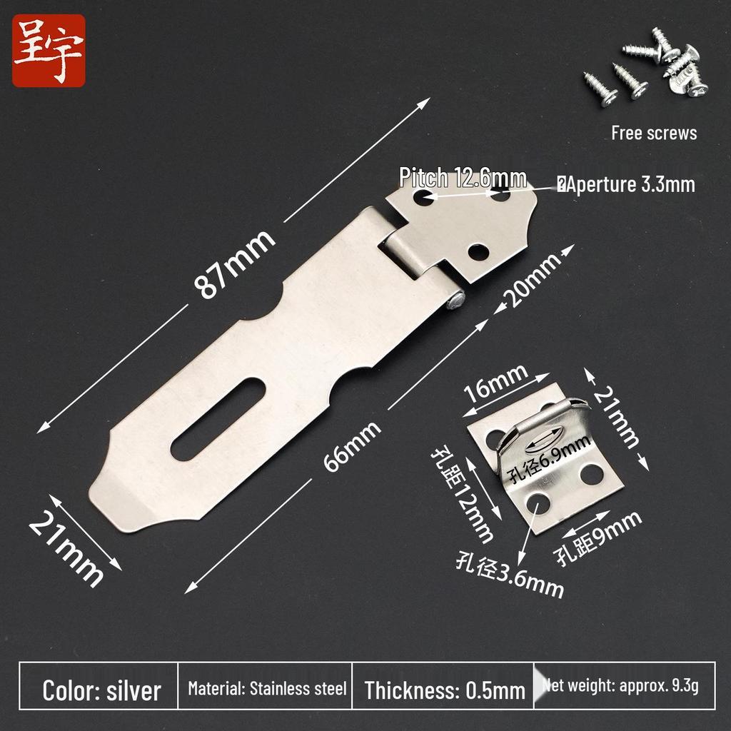 Stainless Steel Surface-Mounted Lock for Wooden Doors and Cabinets